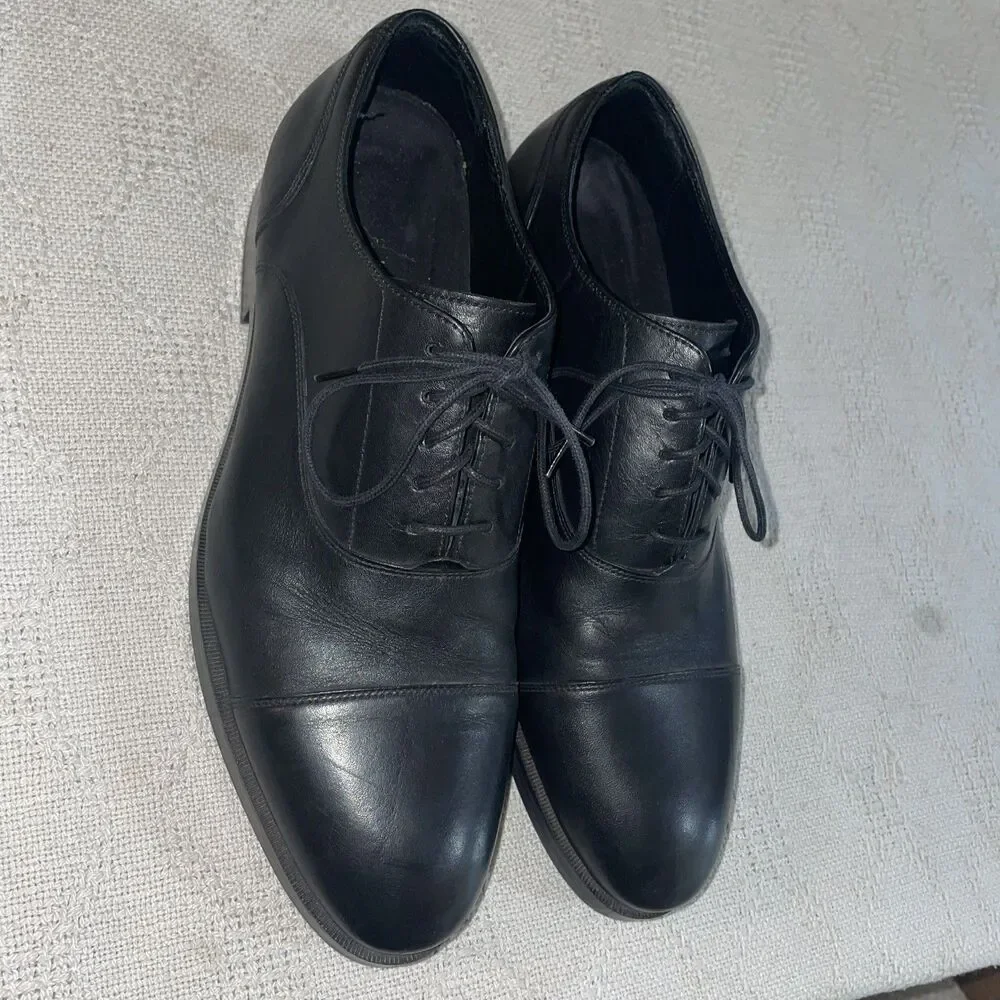 Cole Haan Men’s Dress Shoes Size 9.5 M Black Leather Captoe Business Formal